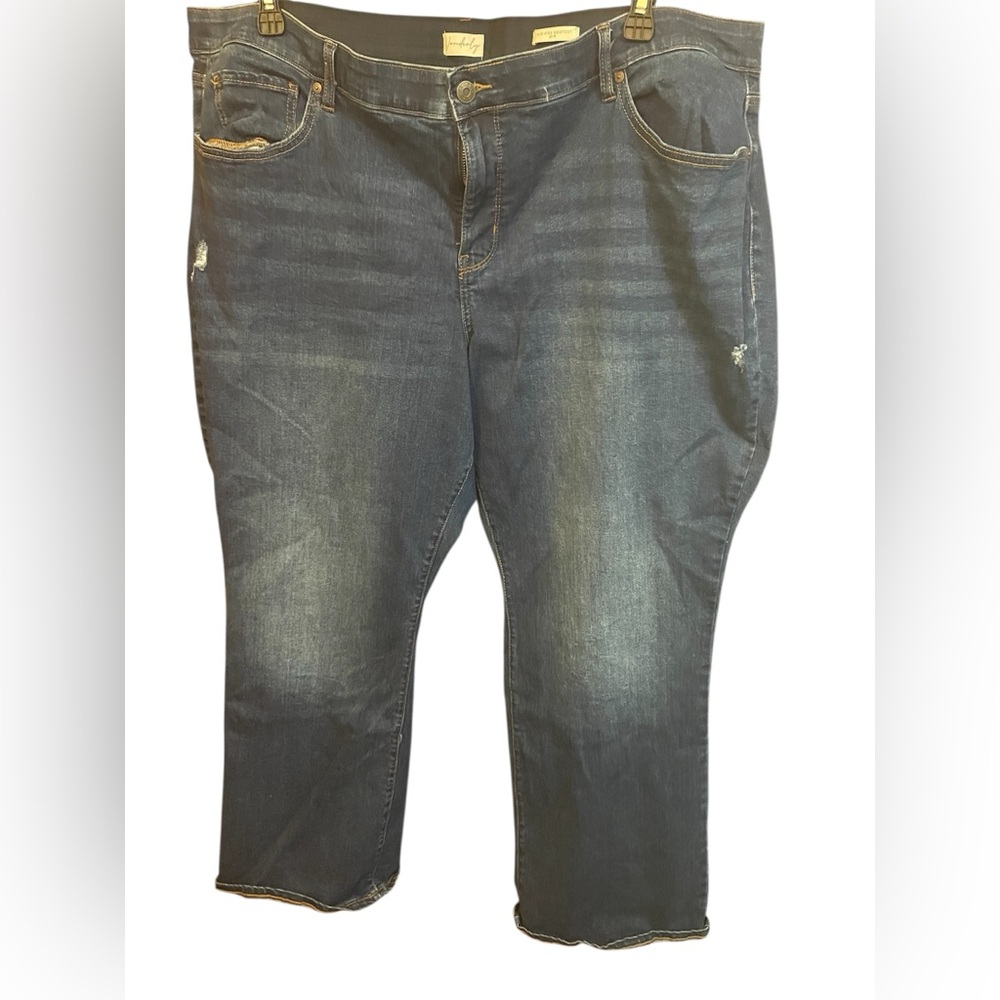 Wonderly Blue Denim Bootcut Jeans - Size 24W